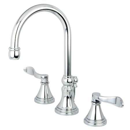 Kingston Brass Widespread Bathroom Faucet W/ Brass Pop-Up, Chrome KS2981DFL